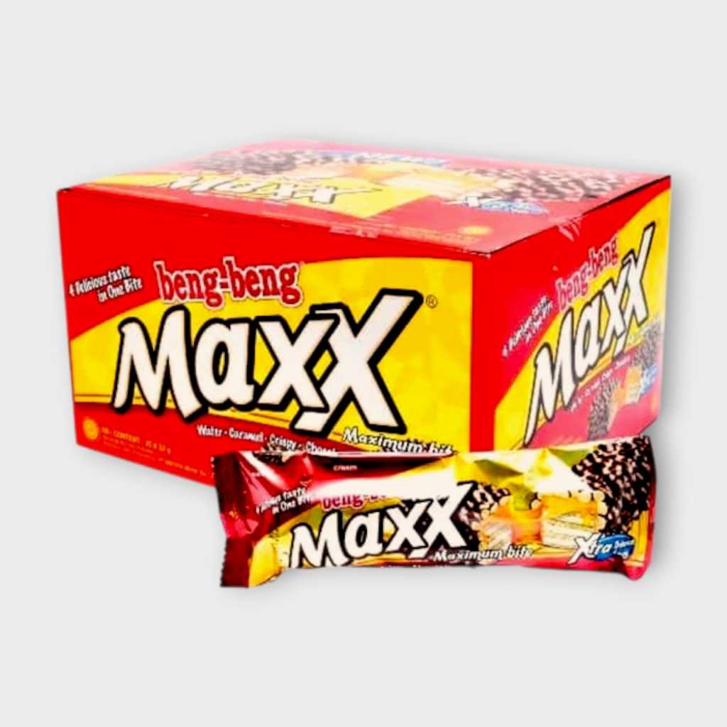 

Beng Beng Maxx Chocolate 32 GR / Beng Beng Maxx Box Isi 12 / Cokelat Beng Beng