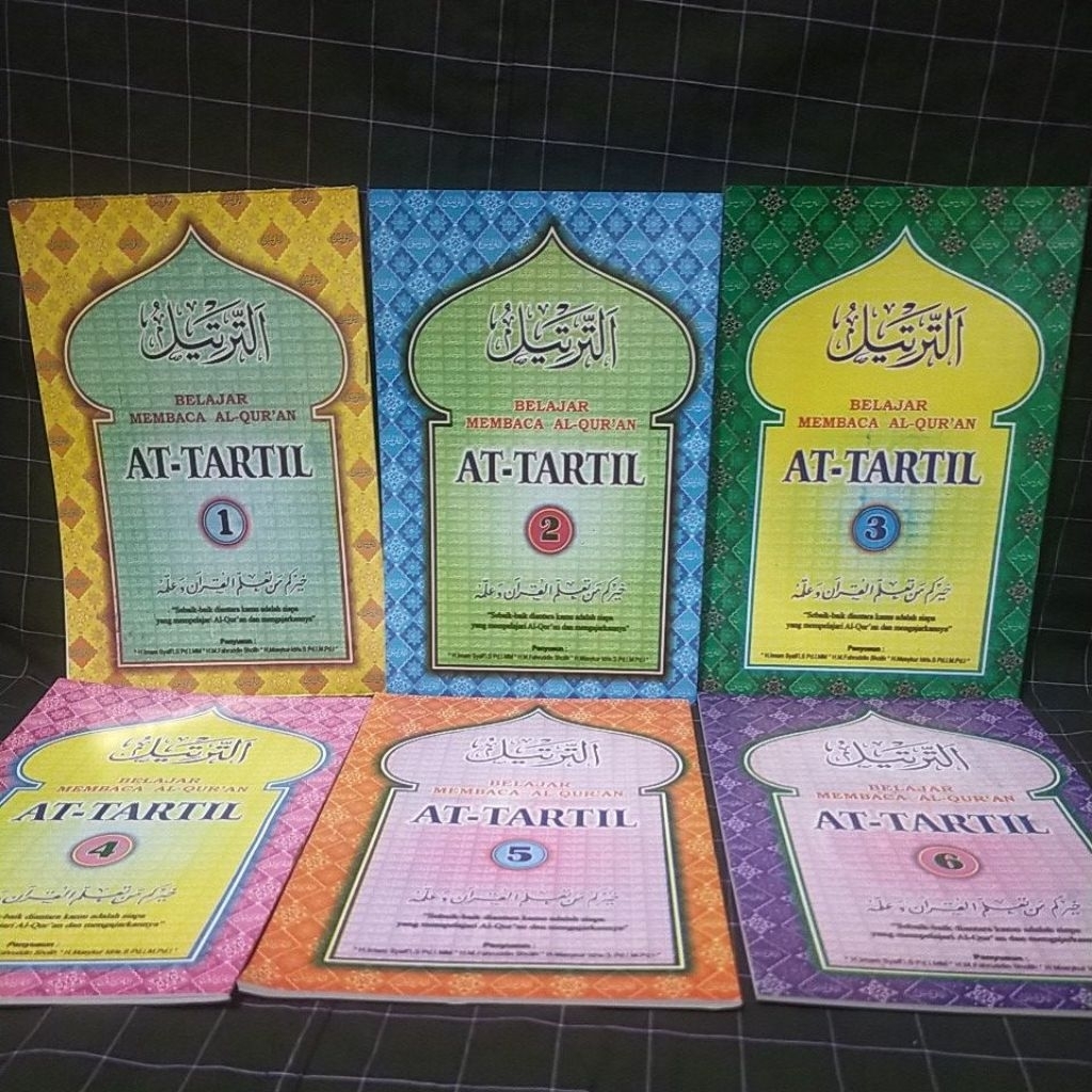 belajar membaca Al-Qur'an AT-TARTIL jilid 1,2,3,4,,5,6