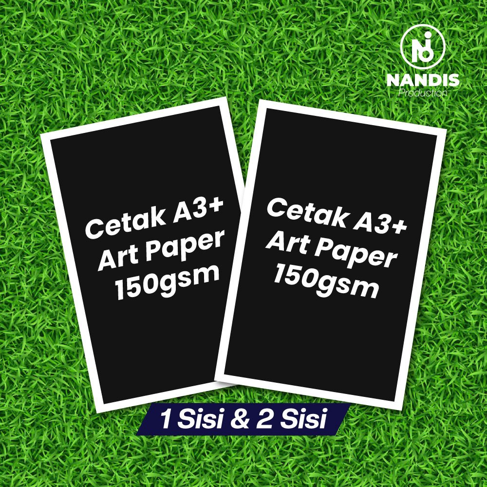 

Cetak Art Paper 150gsm A3+ | 1 Sisi & 2 Sisi | Cetak Cepat