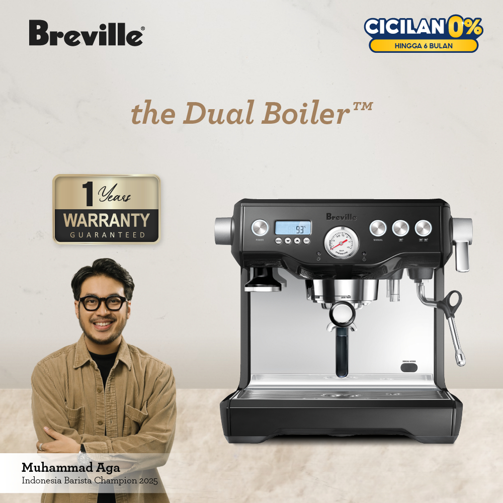 Breville BES920 Dual Boiler - Mesin Kopi Espresso Stainless Steel 13.6 kg
