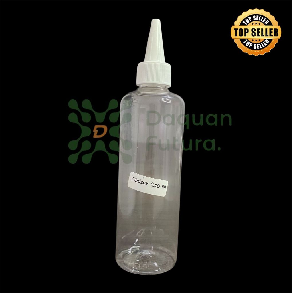 Botol Tinta 250 ml / Botol Tutup Kerucut 250 ml / Botol PET BR 250 ml + Tutup Kerucut