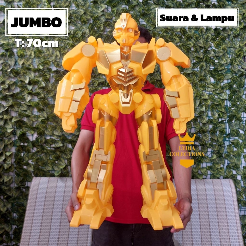 Mainan Robot Bumblebee Transformer Ukuran Besar ada Suara Lampu