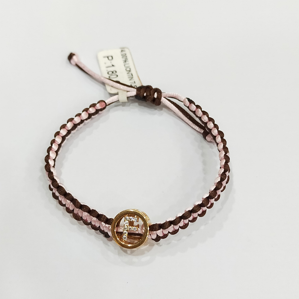 Gelang tali emas inisial F kadar 17k/750% berat 1.80 gr