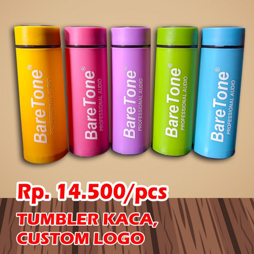 tumbler kaca/tumbler souvenir/tumbler cetak logo/souvenir ultah