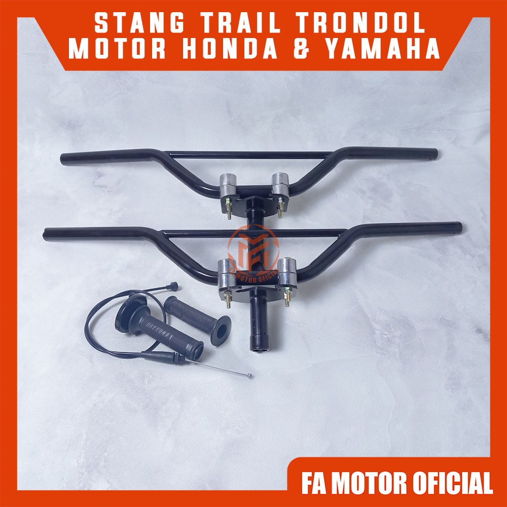 Paket Dudukan Stang Racing Trondol Matic Dan Bebek Yamaha Honda Suzuki Plus Stang Trail