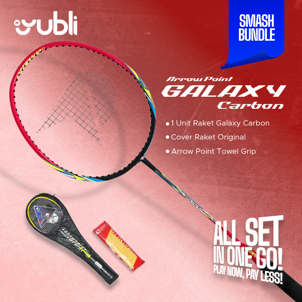 YuBli | Paket Bundling | ARROWPOINT GALAXY CARBON ORI | Bonus GRIP HANDUK ARROWPOINT