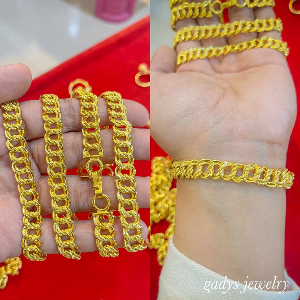 gelang coco viral terlaris Lapis Emas 24krt Crum Emas Muda 18 gram gelang Cewek Replika Premium Gold