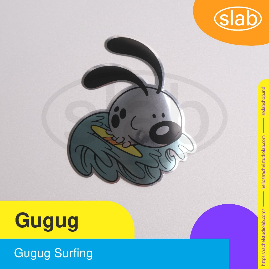 

Sticker - Emte : Gugug Surfing - Silver