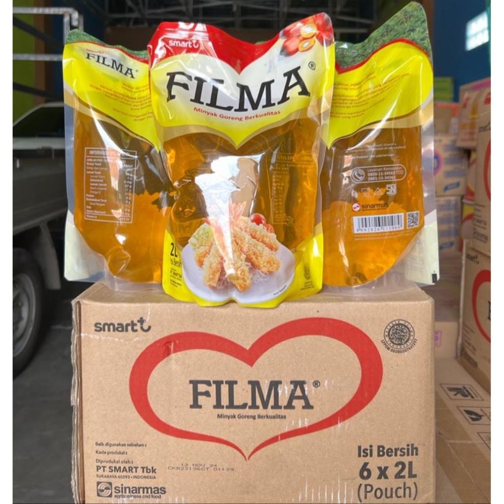 

Minyak goreng filma 2 liter isi 6 pcs per dus termurah