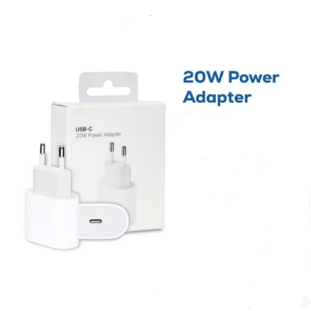 Apple 20W USB-C Power Adapter, Charger Iphone, Kepala charger iphone, adaptor charger iphone