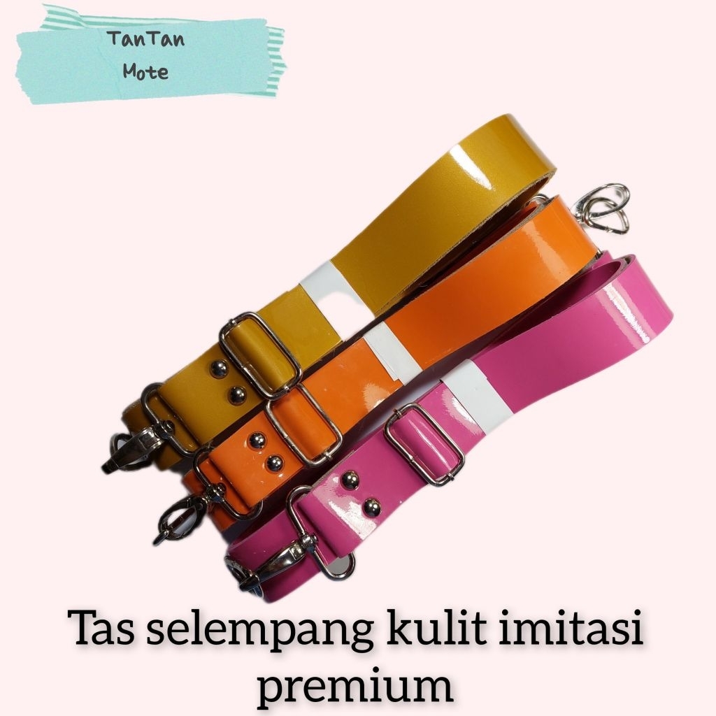 Tali Tas Selempang Kulit Wanita Sintetis Premium
