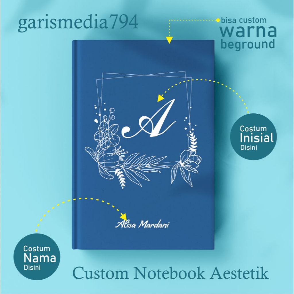 

CUSTOM NOTEBOOK NAMA DAN INISIAL