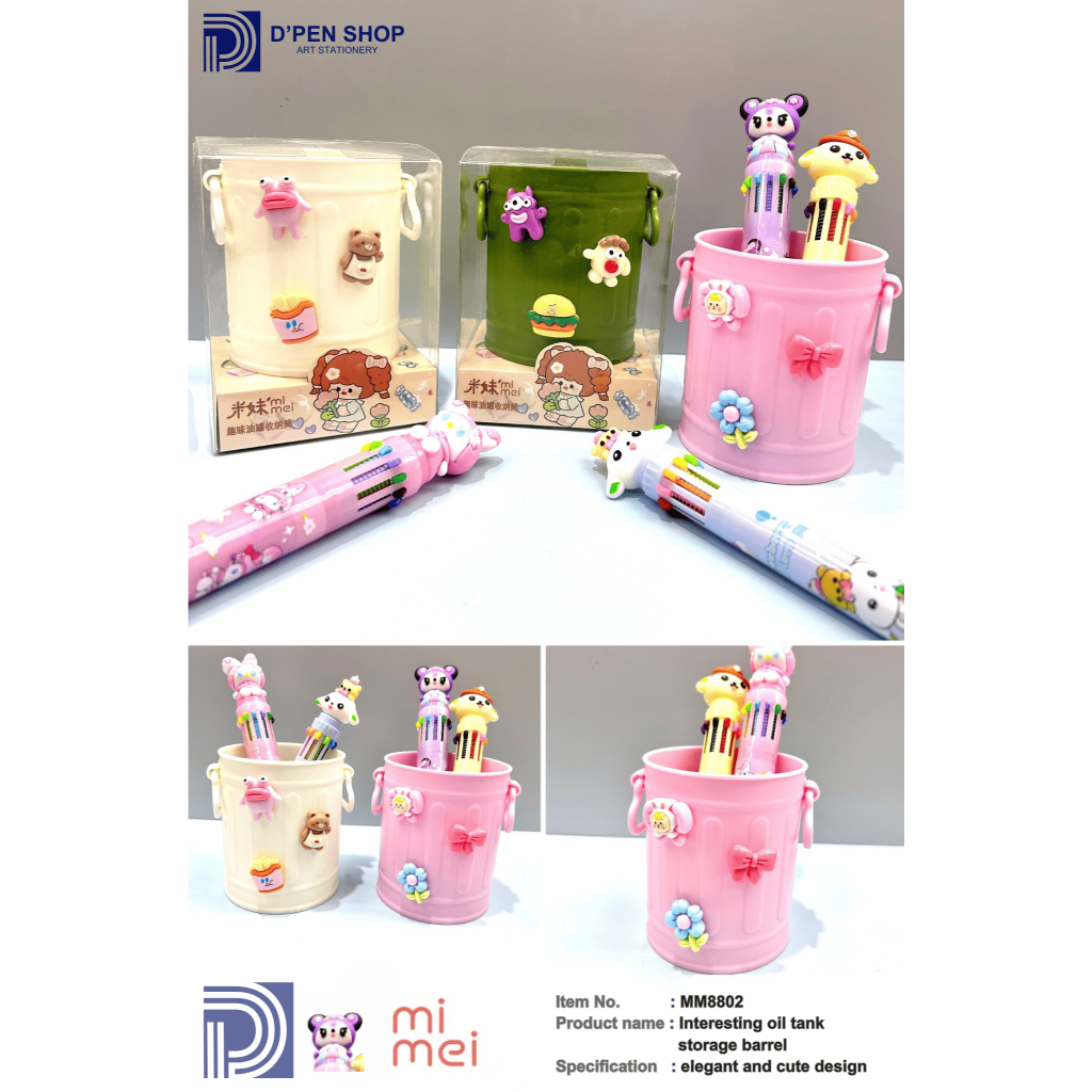 

Tempat Pensil Karakter Mini Drum Oli Kawaii organizer