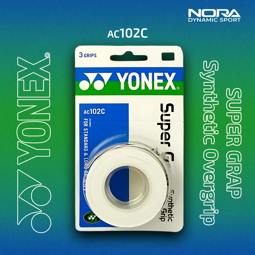 YONEX Super Grap Overgrip AC102C | Synthetic Over Grip Raket • Anti Slip • Nyaman • Menyerap Keringat I Racket Padel – s