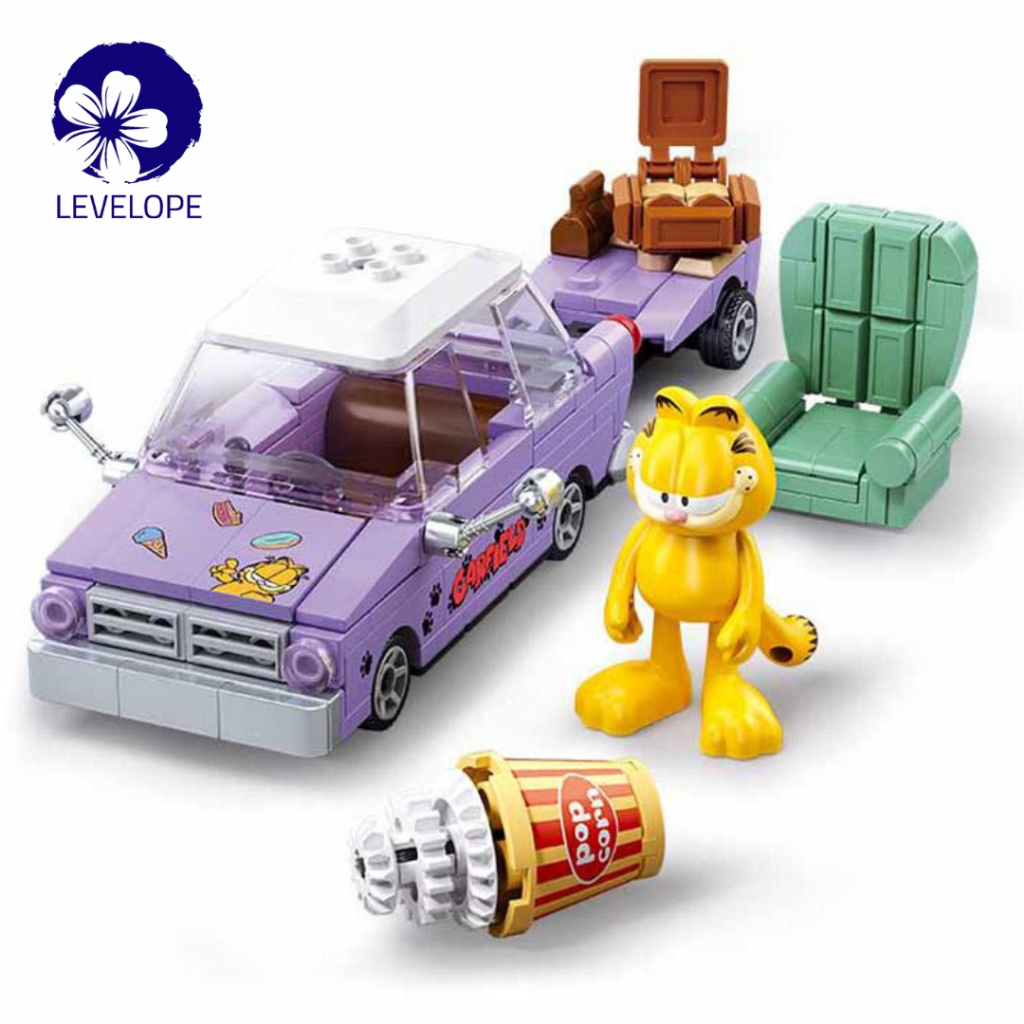 SLUBAN Garfield Blocks Figure - The Escape of Garfield - Brick Blocks Figure Mainan DIY