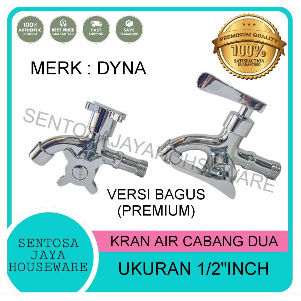 KRAN CABANG SHOWER KAMAR MANDI PREMIUM / KRAN AIR DOUBLE SHOWER 1/2 INCH KUALITAS PREMIUM