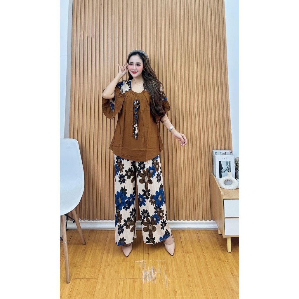 Setelan Cap Zunaira,Pakaian Setalan Wanita Dewasa,Celana Kulot Wanita,Baju Batik Terbaru,Pakaian Mod