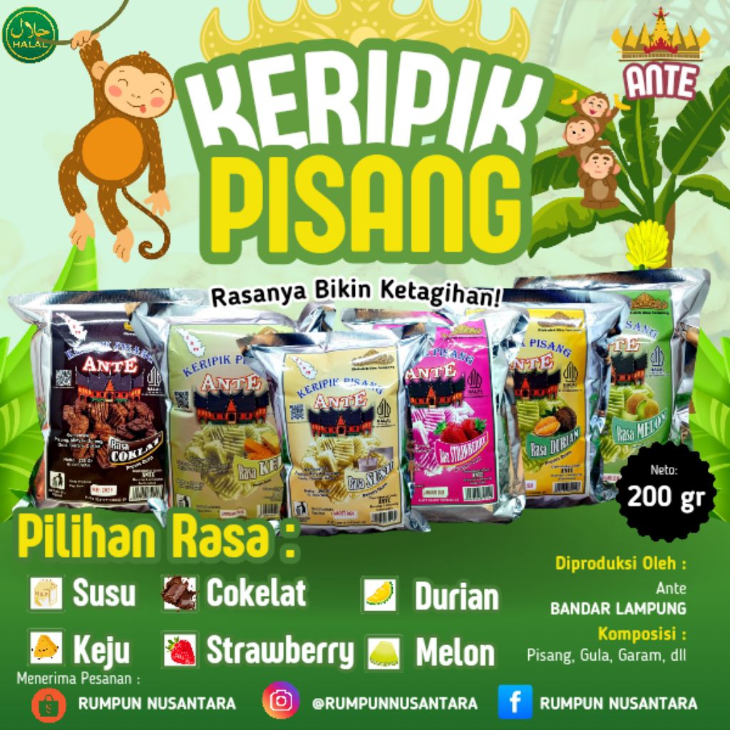 

Keripik Pisang Ante --- khas lampung