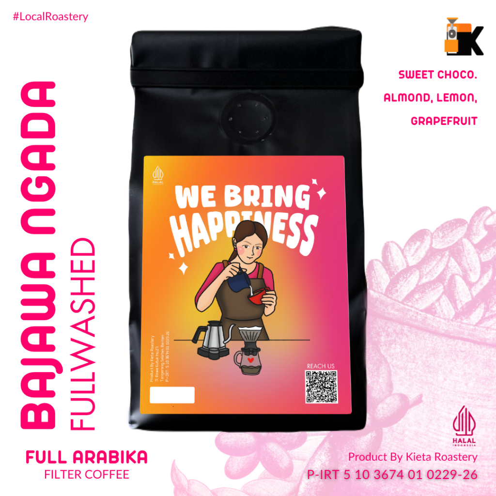 

Kieta Roastery - Biji Kopi Bajawa Ngada 100% Arabika 1kg / Bubuk Roasted Coffee Bean Filter Single Origin