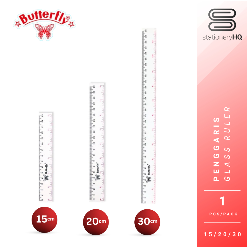 

Penggaris / Garisan / Butterfly Plastik