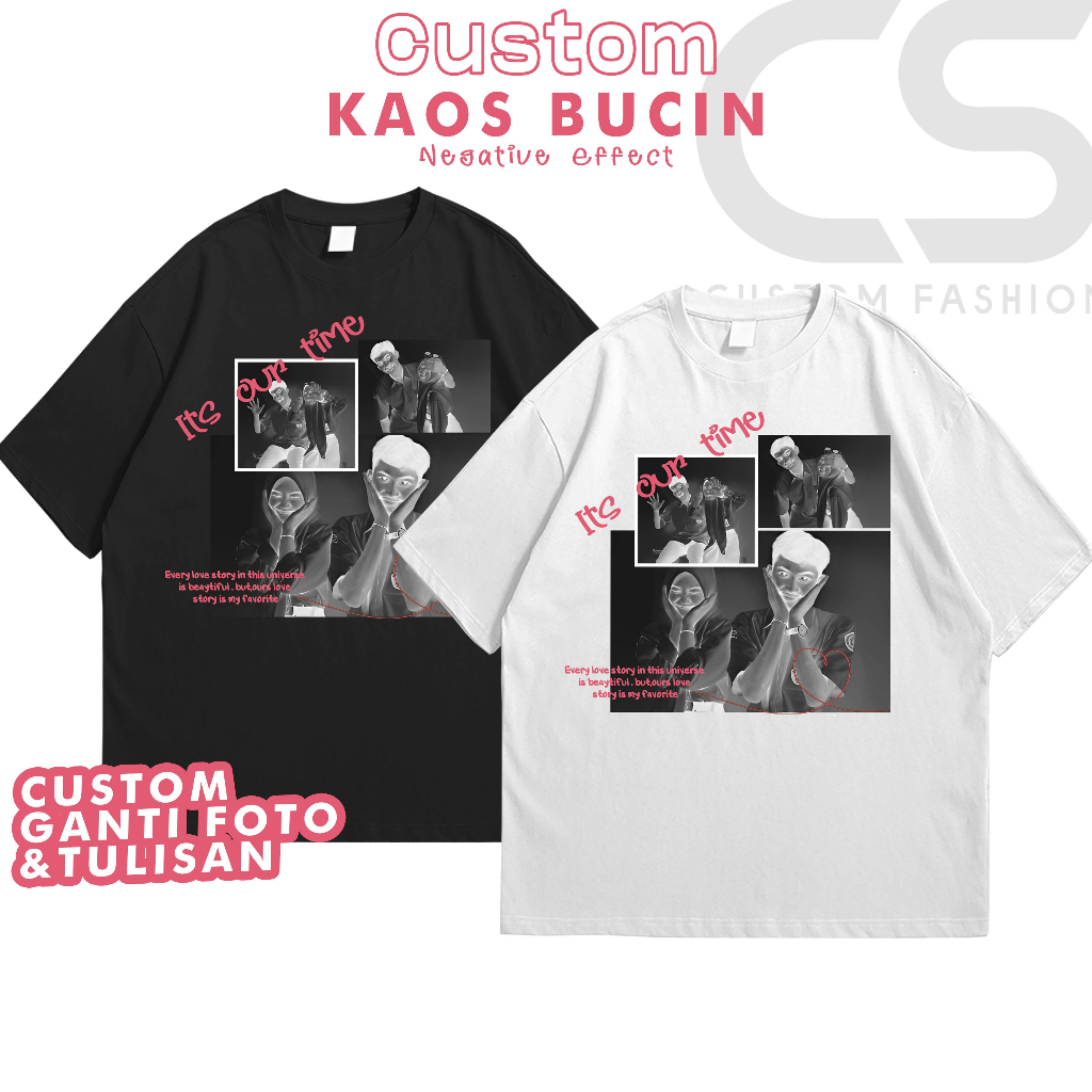 Kaos Custom Bucin Aesthetic Street Wear Negative Effect Viral Cotton