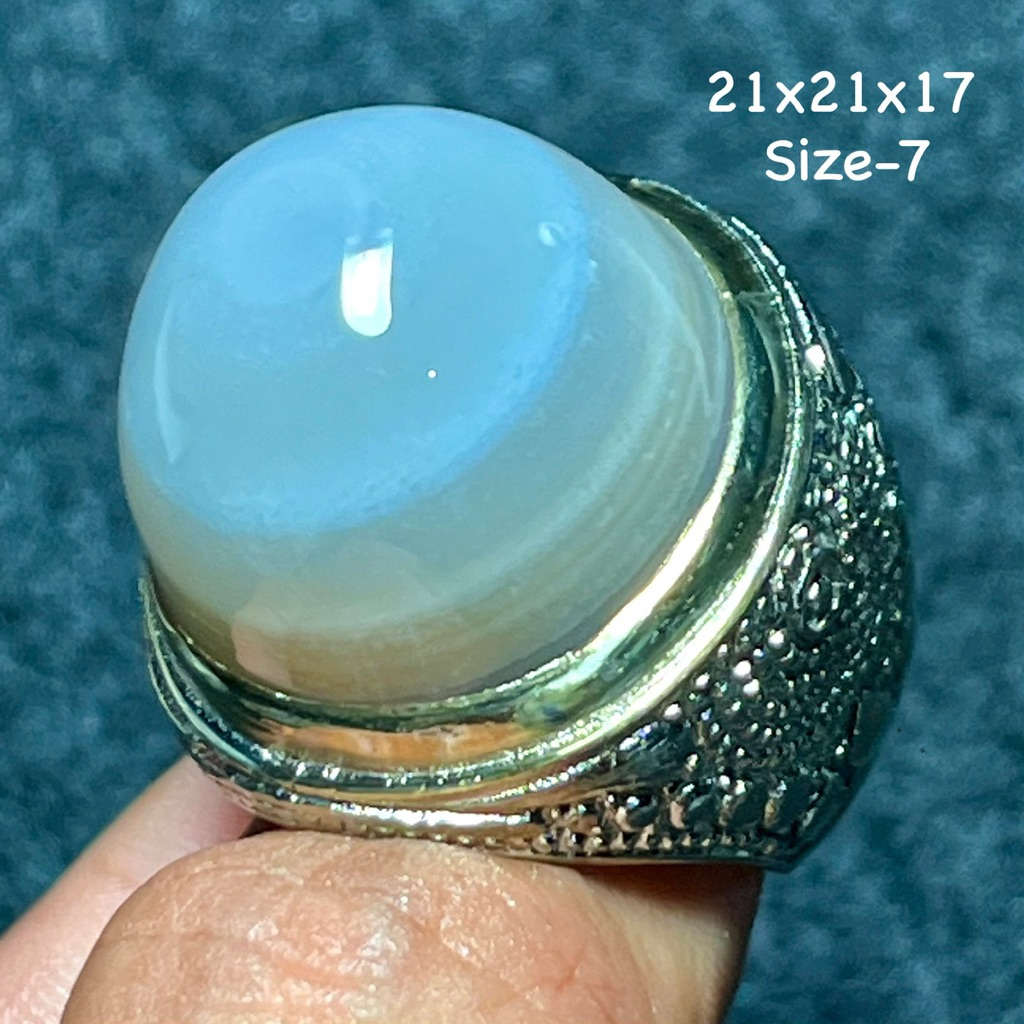 Cincin Batu Akik Natural Sulaiman Puser Mata Jenong (Asli Alam)