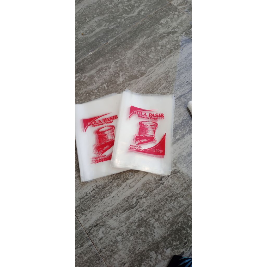 plastik gula pasir 250 gr ( isi 100 lembar )