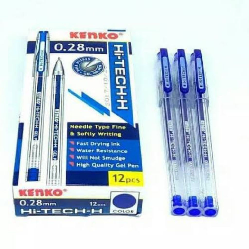 

Pulpen Hi-Tech Kenko 0.28 mm - 1 Lusin Gel pen Hi-Tech 0.28 Blue