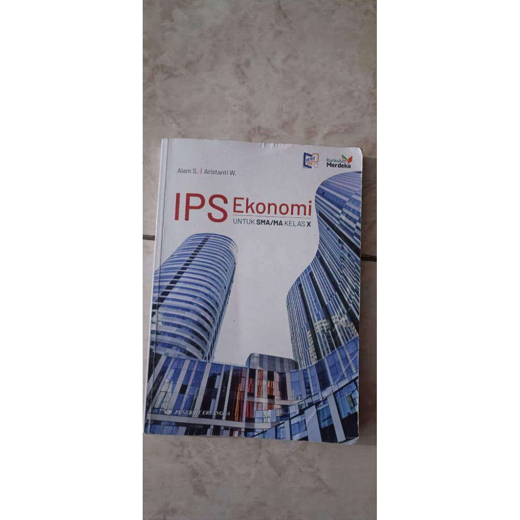 Buku IPS ekonomi Kelas 10 Kurikulum Merdeka Penerbit Erlangga *Bekas/Preloved*