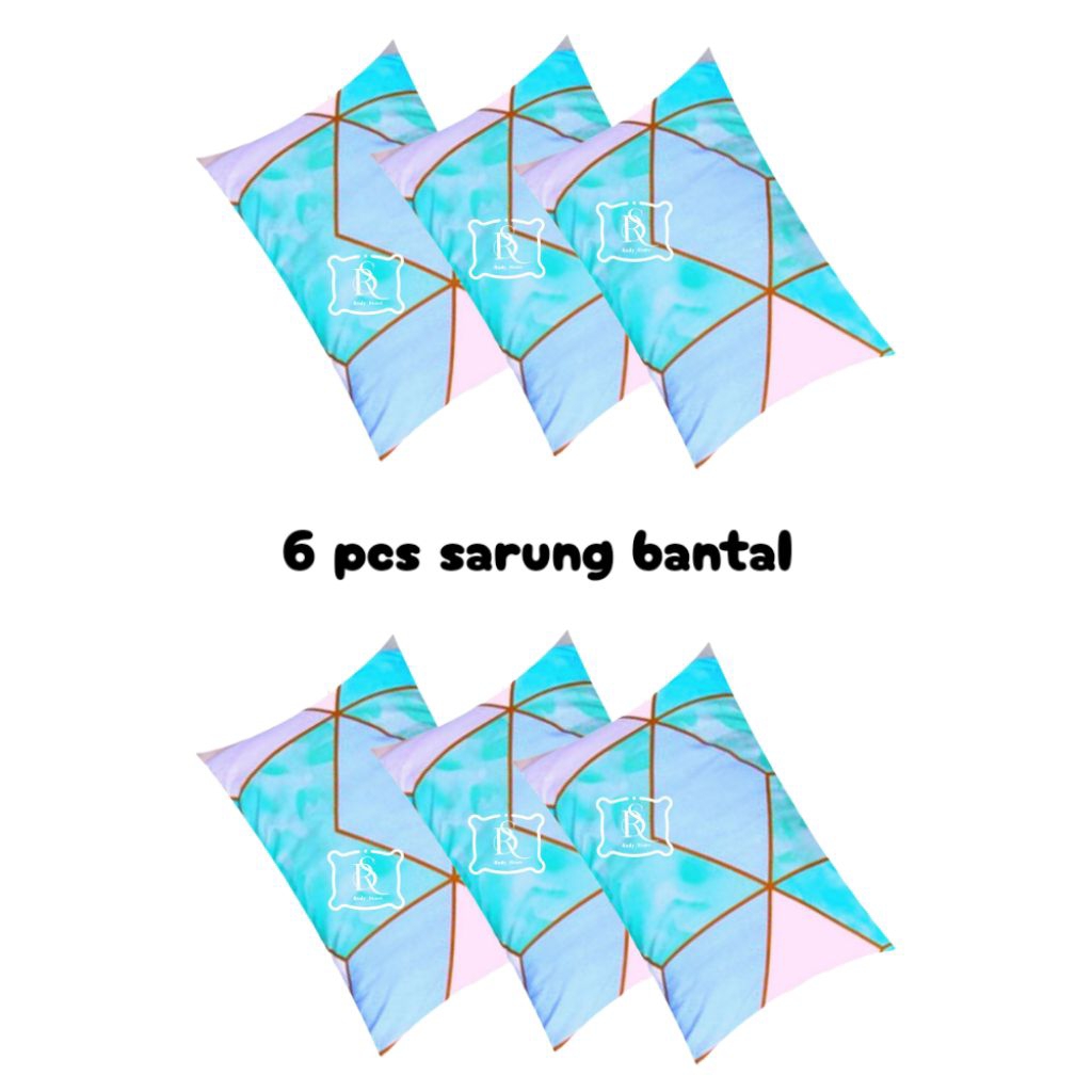 Promo Sarung Bantal Kapuk Isi 6  Tanpa Resleting Bahan Katun Adem