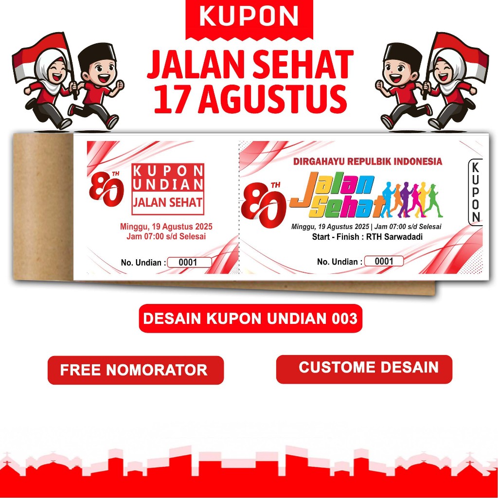 

Kupon jalansehat 17 agustus, Kupon jalan sehat, Kupon undian, kupon custom, Kupon 17 agustus, Kupon undian jalan sehat, kupon doorprize, jalan sehat, kupon undian, Kupon agustusan