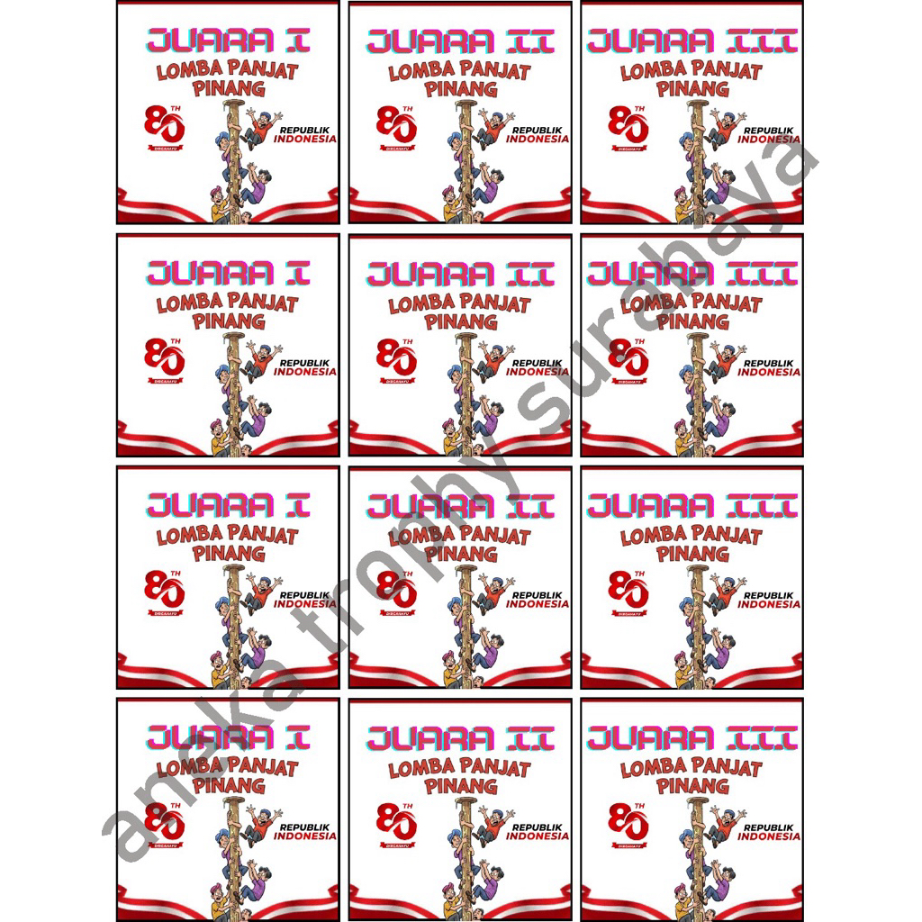 

sticker untuk piala agustusan kemerdekaan