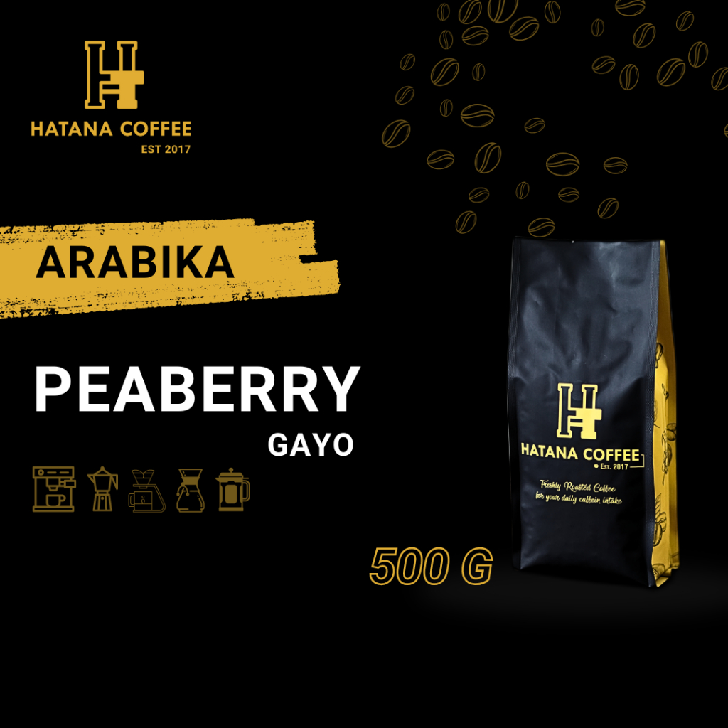 

Kopi Arabika Peaberry Gayo 500 Gram | Hatana Coffee