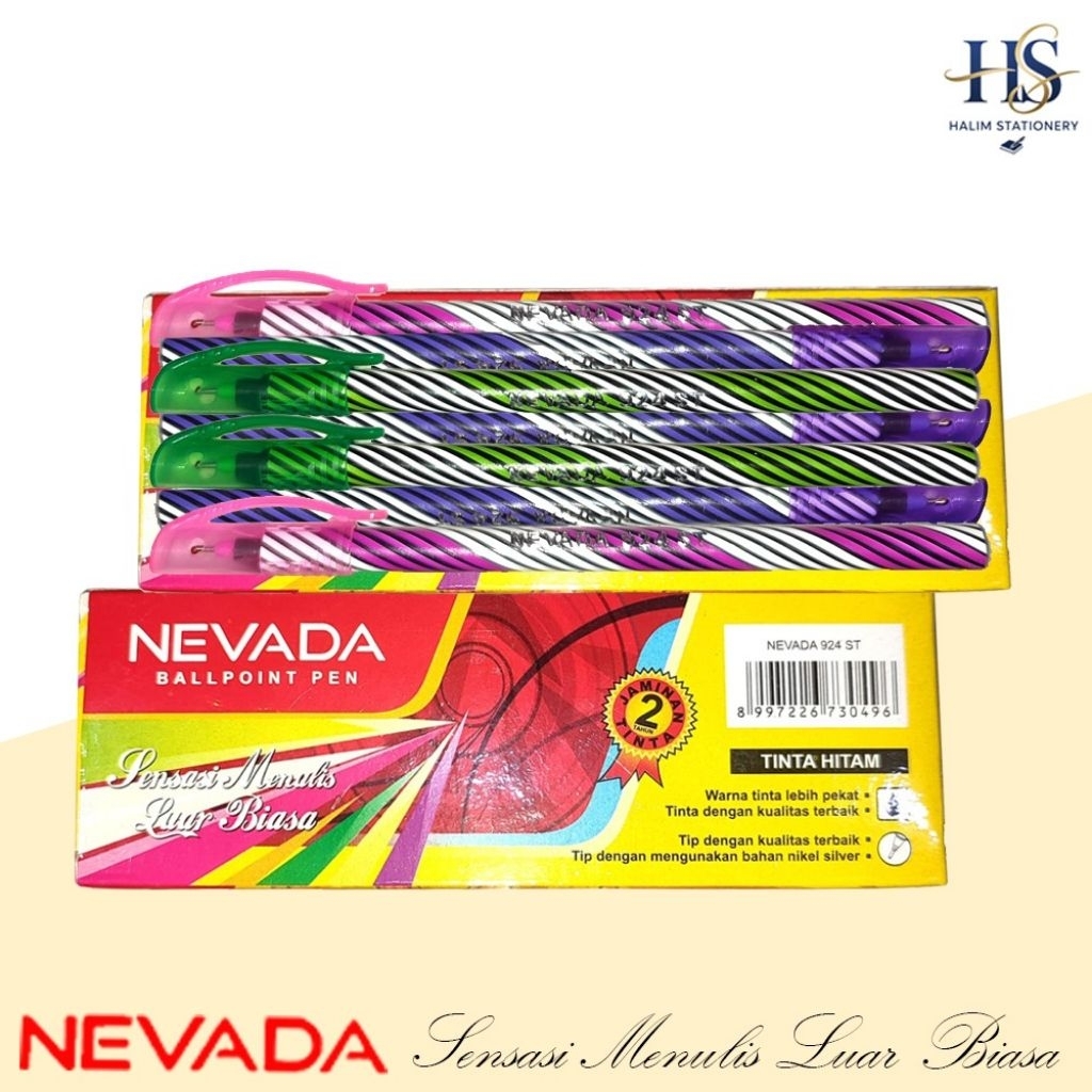 

Pen Ulir NEVADA 924 ST Tinta Hitam – Alat Tulis Kantor/ATK Murah Medan