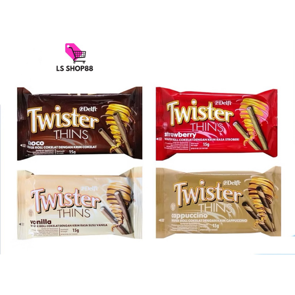 

Delfi Twister Thins Chocolate Vanilla Strawberry Capuccino