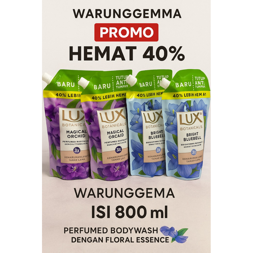 sabun mandi Lux cair 400ml-800ml -825ml
