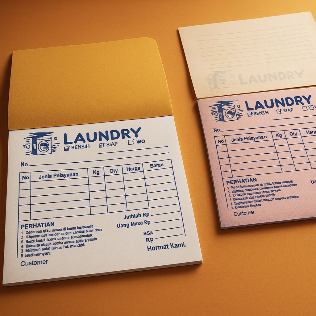 

MINI NOTA LAUNDRY 2 PLY / MINI NOTA LAUNDRY 2 RANGKAP / MINI NOTA LAUDYA MURAH