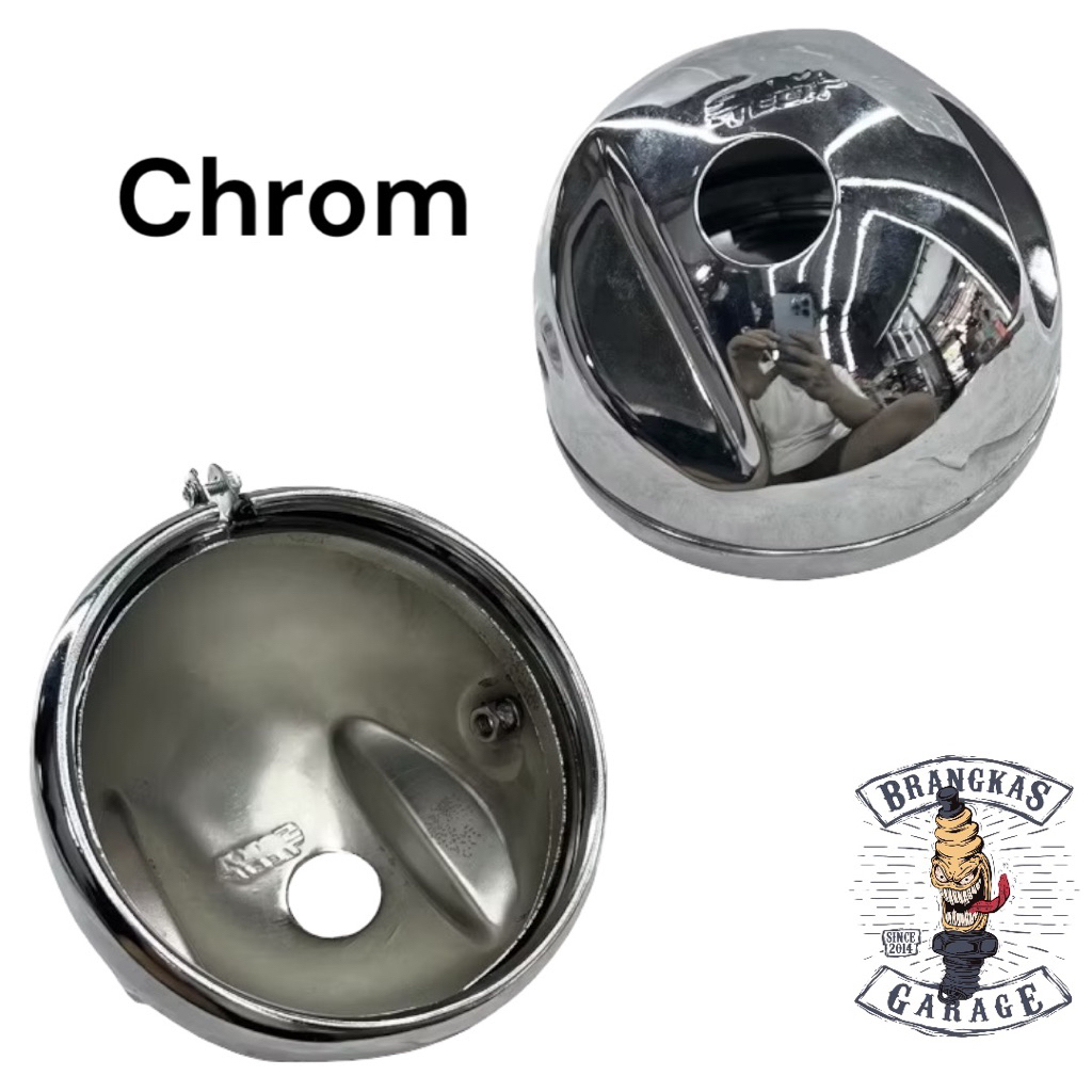 Batok Lampu Depan CB125 Pres Sakatech PNP Reflektor Depo 5'75" Chrome