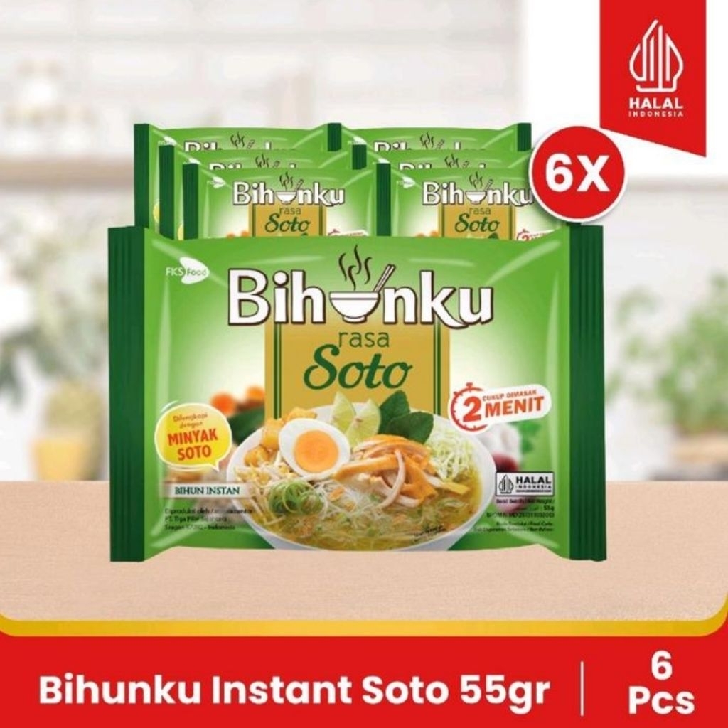 

6 PCS - Bihunku Bihun Instan Soto Spesial 55 Gr
