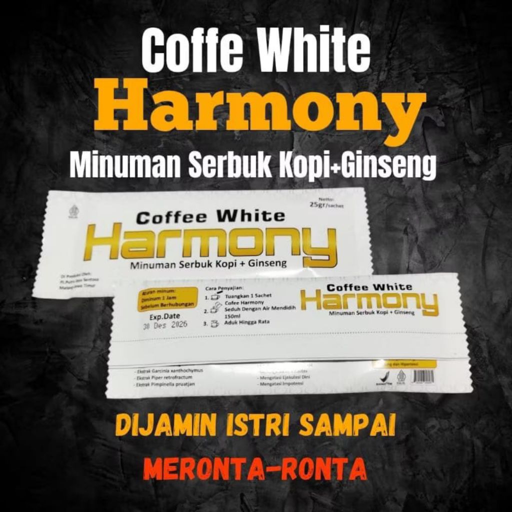

COFFE WHITE HARMONY Khasiat nyata adanya