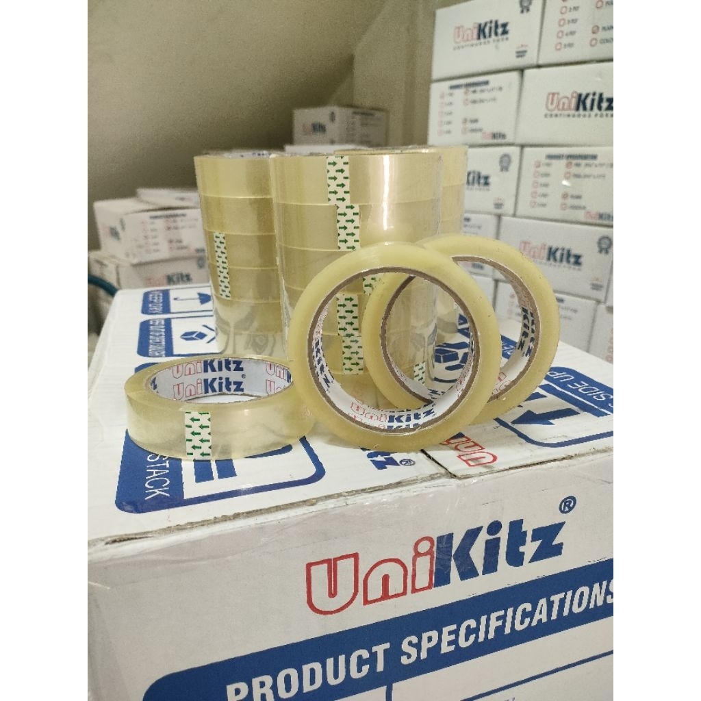 

selotip / isolatip / solatip bening 24 mm x 72 yard ( 1 inci ) Lakban kado sangat lengket