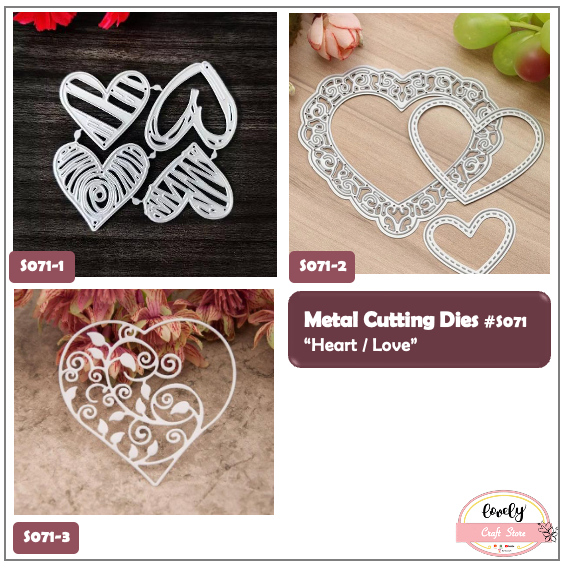 

SPECIAL LIVE LovelyCraftStore | Metal Cutting Dies S071 ~ Cetakan Stensil, Stencil Mold Metal bentuk hati Heart Shape, Love untuk bahan Mahar, Cards, Journal, Scrapbook