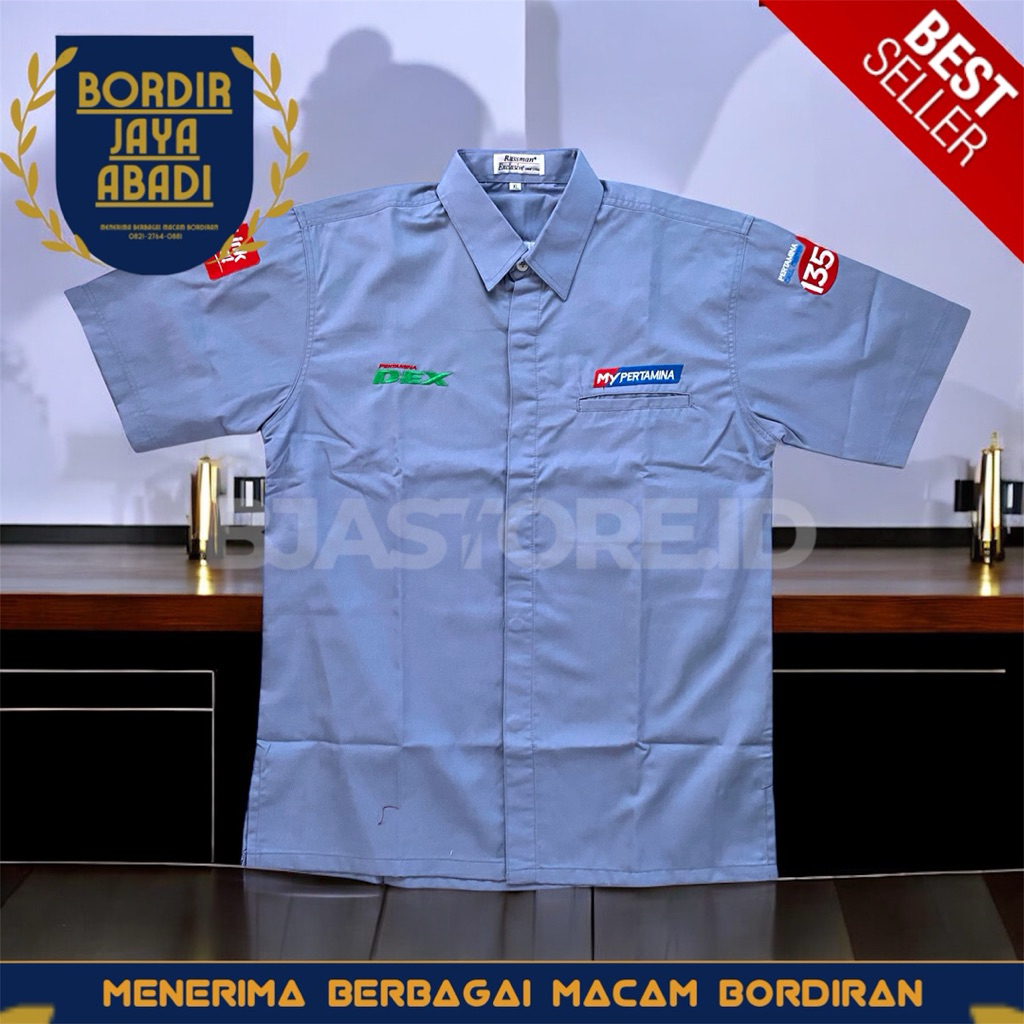 Kemeja Pertamina Dex My Pertamina abu