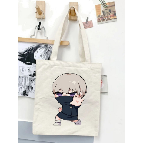 [Premium] Tote bag anime jujutsu kaisen inumaki toge chibi totebag anime kuliah sekolah