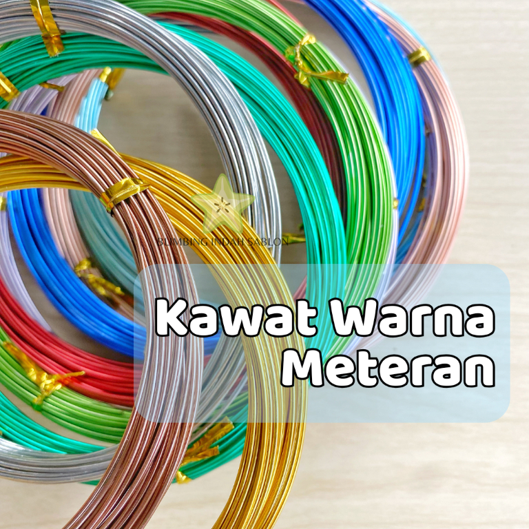 Aluminium Kawat Warna Warni PER METER Aksesori Gelang Kalung Kreasi Kreatif Handmade Ornamen DIY Luc