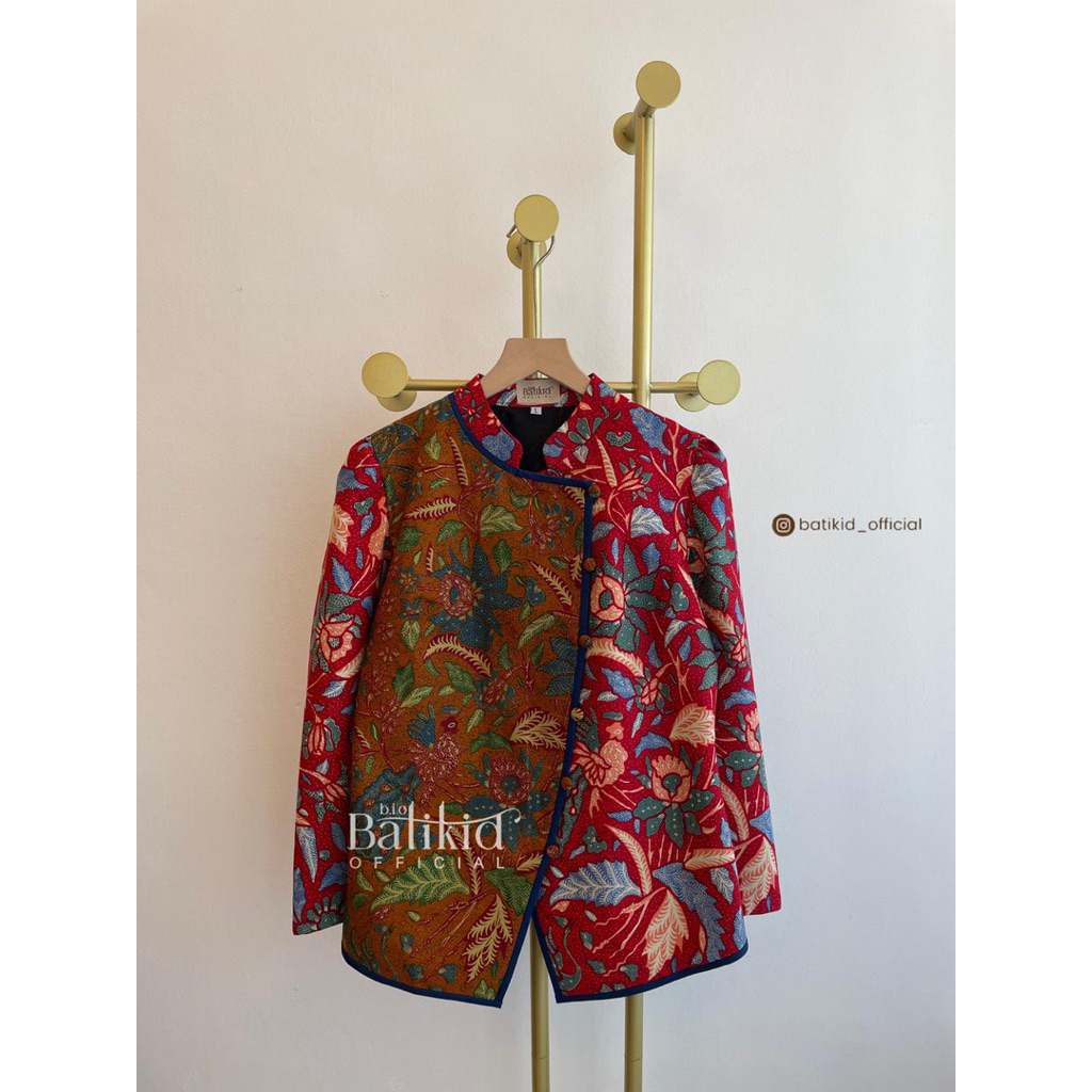 BATIKID OFFICIAL - blouse batik kombinasi / atasan batik tiga negeri / blouse batik modern