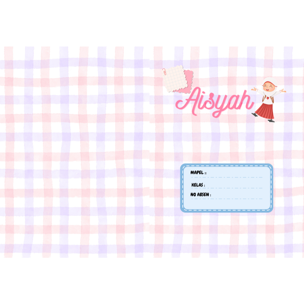 

Sampul Buku Custom/ Sampul Buku Custom Nama/ Sampul Custom Desain/ Isi 5 Lembar
