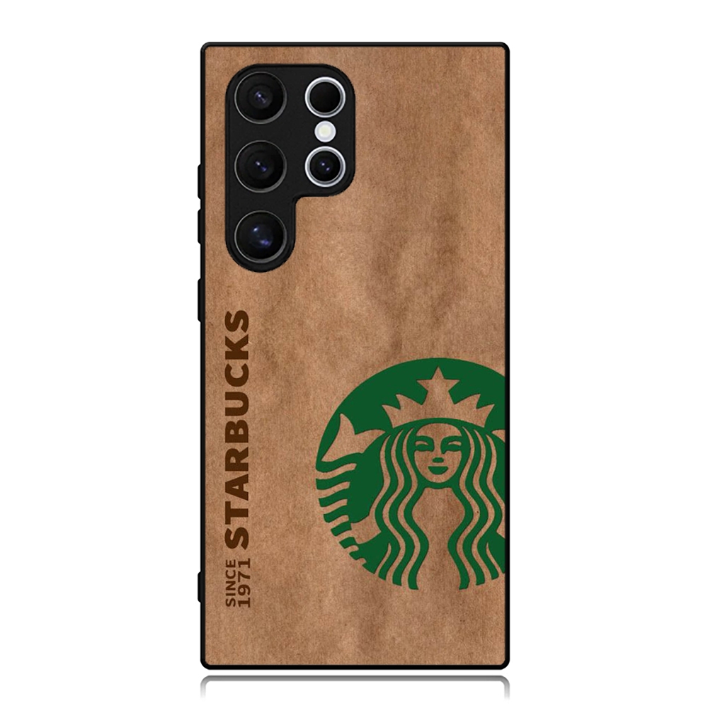 Case Samsung S25 S24 S23 S22 S21 S20 Ultra Plus Fe Lite TPU  Rubber Custom STARBUCKS Paper Bag
