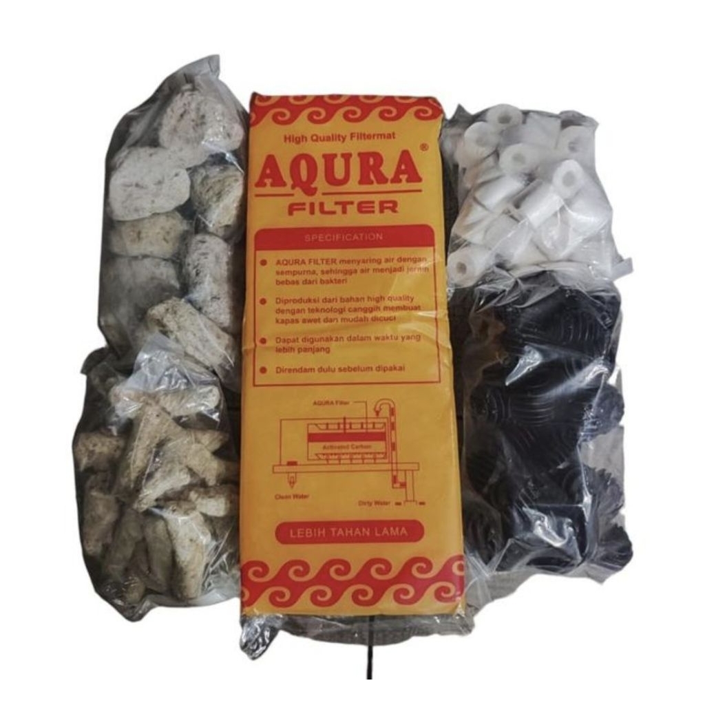 Paket hemat media filter 5in / paket hemat media filter aquarium / paket hemat media filter / media 