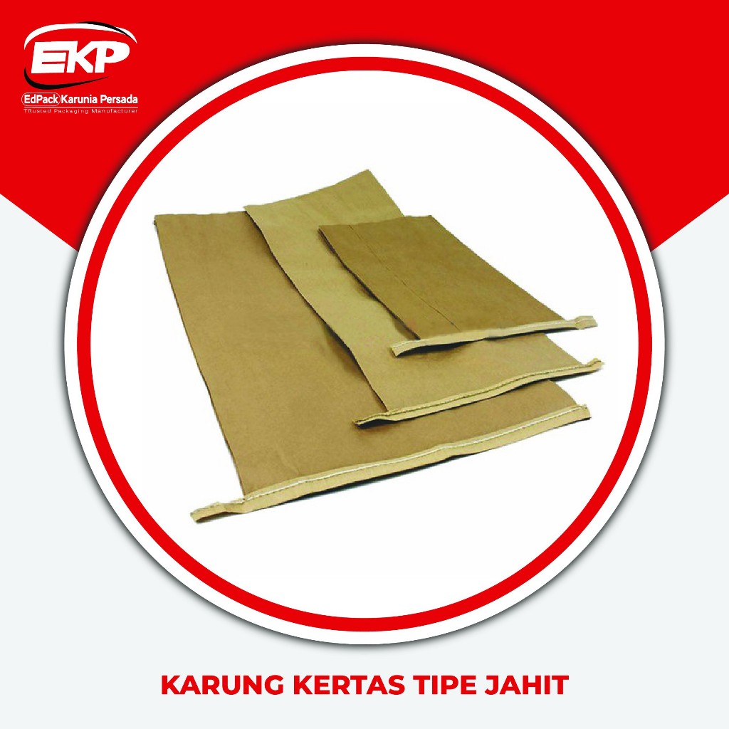 

Karung Kertas Jahit 25kg – Paper Sack 3 Ply Kraft | Kemasan